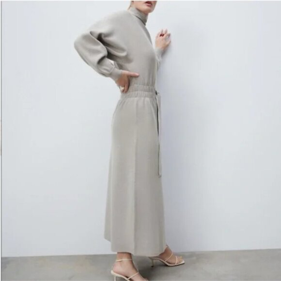 Zara Textured Knit Sweater Maxi Dress S - Picture 12 of 12